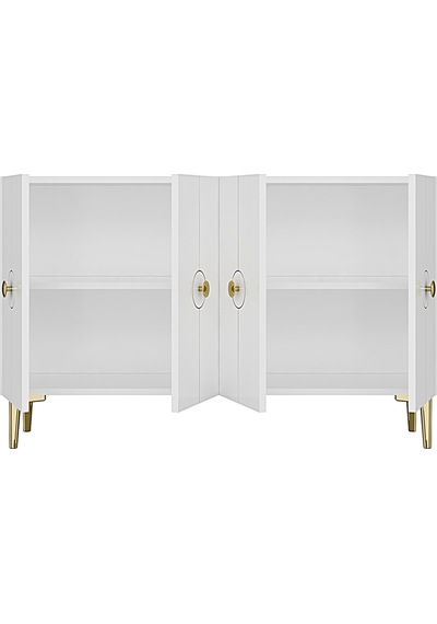 Ka1235bg Enlem Konsol Ve Tv Sehpası Beyaz-gold 120cm