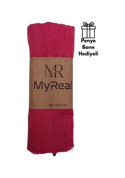 Myreal Bambu Kraş Şal - Ütü Gerektirmeyen Doğal Doku 90x200 Cm Fuşya