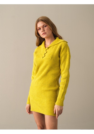 Xint Sarı Regular Fit Elbise 850838