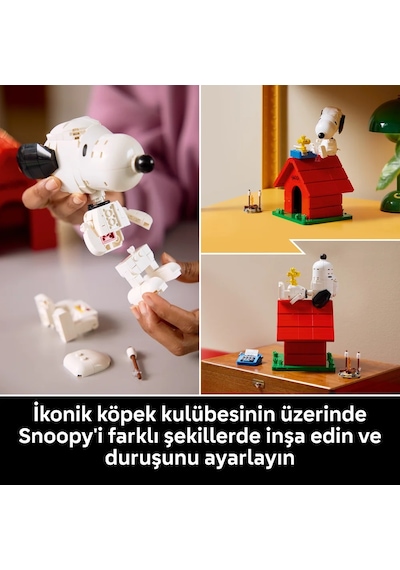 LEGO® Ideas Peanuts: Snoopy’nin Köpek Kulübesi 21368 - Yetişkinler için Snoopy Figürü İçeren Model Yapım Seti (964 Parça)