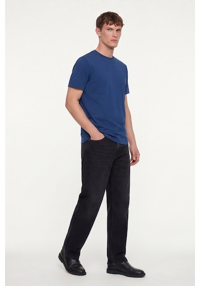 Sabri Özel Erkek Parlement Normal Kesim Regular FitPamuk Dokuma Bisiklet Yaka Basic T-shirt