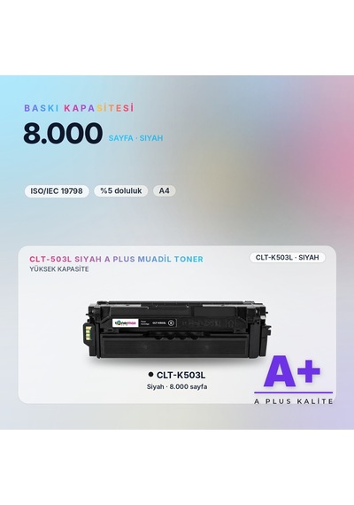 Samsung Clt-k503l Siyah Uyumlu Toner A Plus / Proxpress C3010 / C3060