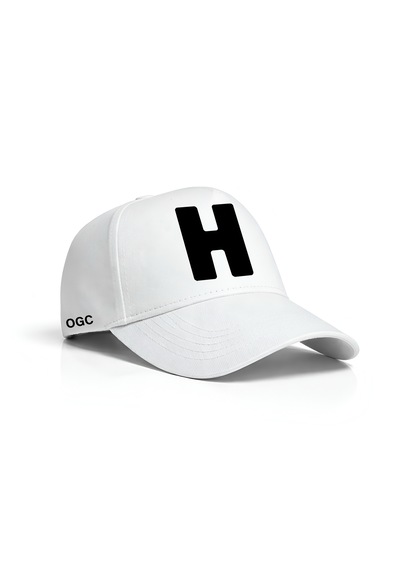 Ogc H Harfi Unisex Şapka Beyaz
