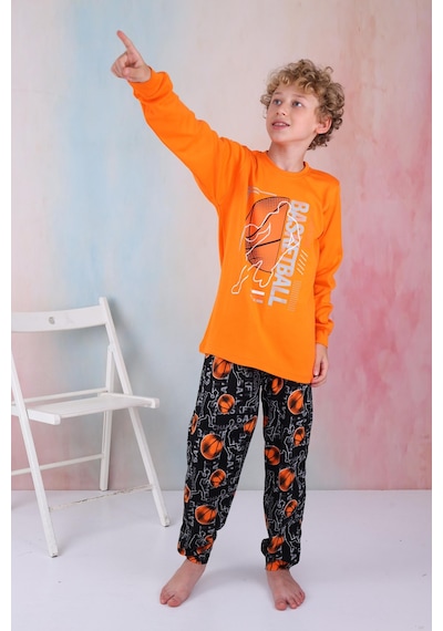 Yeni Sezon Erkek Çocuk Gez Garson Basketball Uzun Kollu Pamuk İnterlok Pijama Takımı 5154-turuncu Turuncu Yeni Sezon Erkek Çocuk Gez Garson Basketball Uzun Kollu Pamuk İnterlok Pijama Takımı 5154-turuncu Turuncu