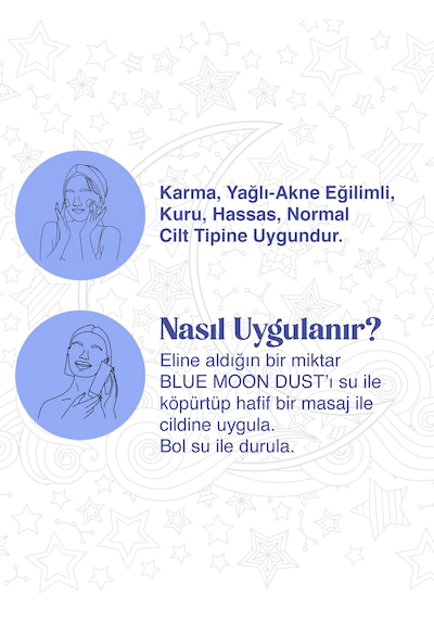Cosmed Beauty Squad Blue Moon Dust Enzyme Peeling - Azelaik Asit ve Mandelik Asit İçeren Enzim Peeling Toz Temizleyici 55 g