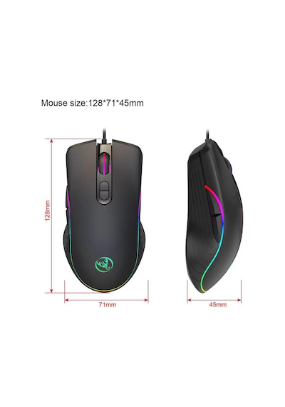 A867 Rgb Işıklı Kablolu Makrolu Oyuncu Mouse - 8000 Dpı 7 Tuşlu Sunplus Çipli Gaming Fare