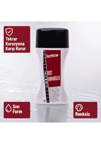Yachticon - Paslanma Ve Korozyon Önleyici Pas Dönüştürücü 250 Ml : Pası Sökmez, Kararlı Bir Zırha Dönüştürür