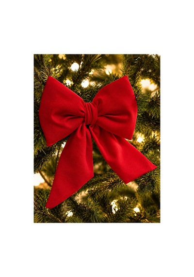 Mini Boy Beyaz Kumaş Fiyonk Yılbaşı Çam Ağacı Süsü Dekoratif Kurdele Noel Ve Yeni Yıl Süsü 16 Cm Kırmızı - 922634591