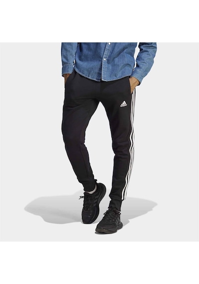 Adidas Essentials French Terry Tapered Cuff 3 Stripes Erkek Eşofm 001