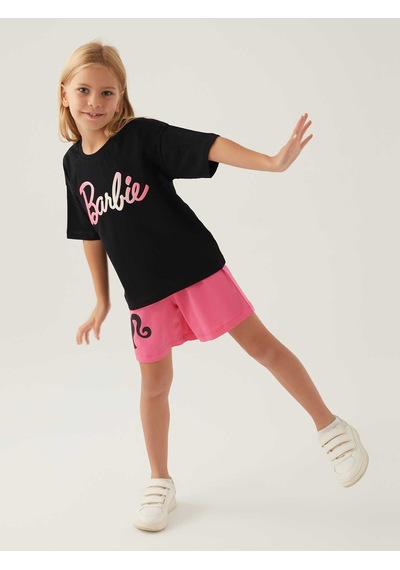 Barbie Kız Çocuk Şortlu Takım 9-14 Yaş Siyah 17214703g24s1-1 Siyah