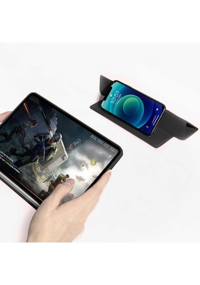 Apple Uyumlu iPad Pro 12.9 4. Nesil 2020 Kılıf Kalem Bölmeli Şeffaf Case