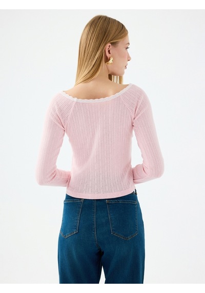 Slim Fit Kadın Tshirt U.kol Pembe