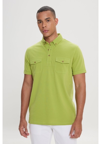 AC&Co / Altınyıldız Classics Erkek Fıstık Yesıl Slim Fit Dar Kesim %100 Pamuk Polo Yaka Tişört Fıstık Yesıl AC&Co / Altınyıldız Classics Erkek Fıstık Yesıl Slim Fit Dar Kesim %100 Pamuk Polo Yaka Tişört Fıstık Yesıl