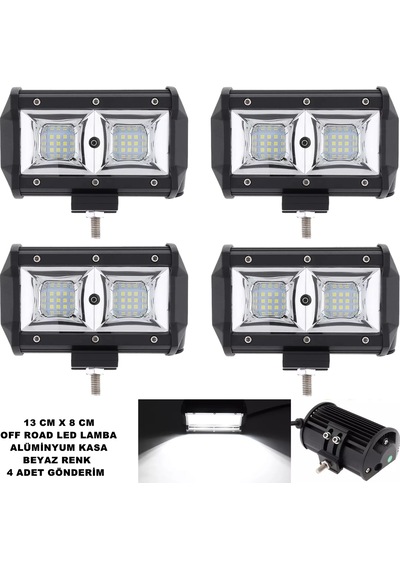 Off Road Power Led Lamba Beyaz Sabit Power Led 8 x 13 cm 4 Adet