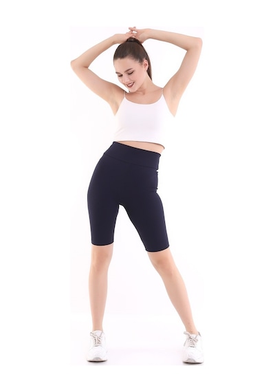 Self Clothing Kadın Lacivert Yüksek Bel Fitilli Dayanıklı Örme Kumaş Toparlayıc (548212927)
