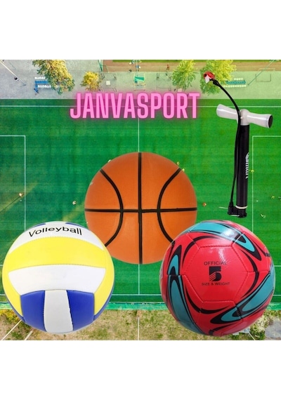Çocuk Yetişkin Futbol Topu Voleybol Topu Basketbol Topu Seti Pompa Top Iğnesi