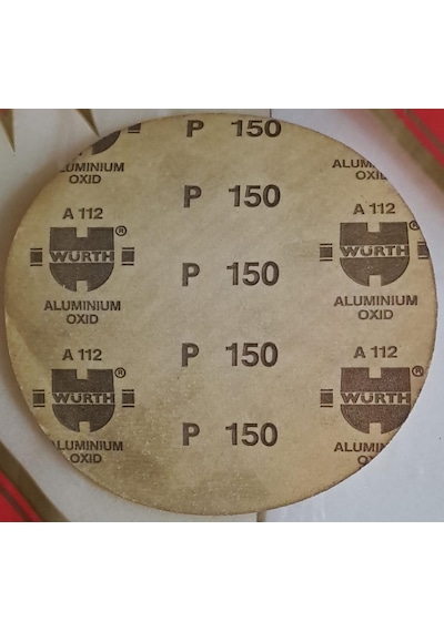 150 Lik Yapışkanlı Alüminyum Oxid Disk Zımpara Würth