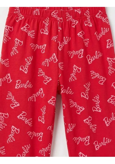 Veraura Lifestyle 6/14 Yaş Yazı Baskılı Pamuk Penye Çocuk Pijama Takımı Fuşya