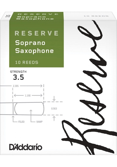 D'addario Dır1035 Reserve Soprano Saksafon Kamışı No: 3.5 Profesyonel - 10'lu Paket İleri Seviye Performans Ve Güçlü Ses Projeksiyonu