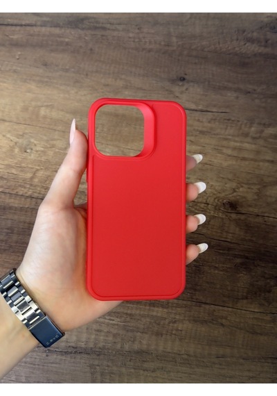 Apple Uyumlu iPhone 15 Pro Silikon Kılıf Xfab Kırmızı