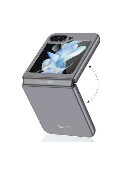 Samsung Uyumlu Galaxy Z Flip 5 Kılıf Zore Sert Kıpta Kapak Mor