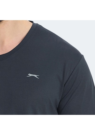 Slazenger KRAKKER Erkek V Yaka Koyu Gri Tişört