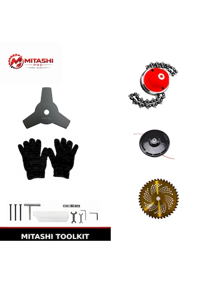 Mitashi Pro ST08 52cc Benzinli Sırt Tırpan – Dal Budama ve Çit Kesme Özellikli Motorlu Tırpan