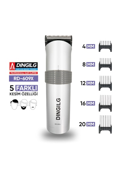 Şarjlı Hız Ayarlı Saç Sakal Tıraş Makinesi Erkek Kişisel Bakım Rd-609x 8 Saat