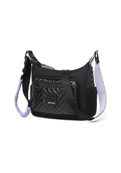 Smart Bags Parlak Kumaş Çapraz Askılı Kadın Postacı Çantası 3251 Siyah
