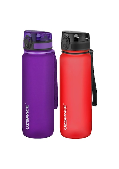 Uzspace 2'li Tritan Matara Seti 800 Ml 14 Farklı Renk Seçeneği Fiftyfifty-3053seta Red