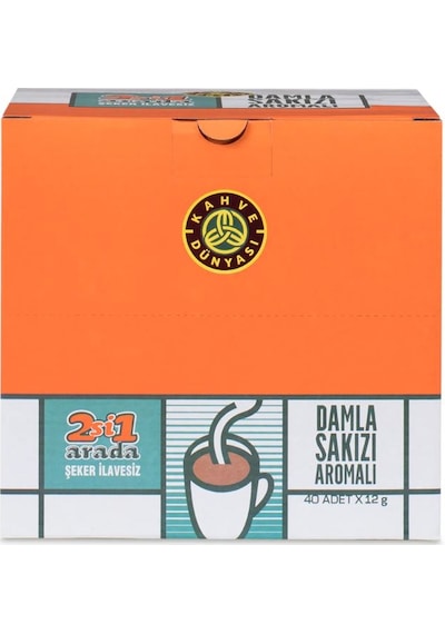 Kahve Dünyası 2'si 1 Arada Damla Sakızı Aromalı 40 x 12 G