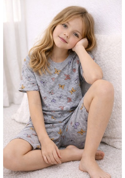 Beka Kids Kız Çocuk Kısa Kollu Ve Şortlu Bisiklet Yaka Rahat Desenli Pijama Takımı Alt-üst Takım Çok Renkli Beka Kids Kız Çocuk Kısa Kollu Ve Şortlu Bisiklet Yaka Rahat Desenli Pijama Takımı Alt-üst Takım Çok Renkli
