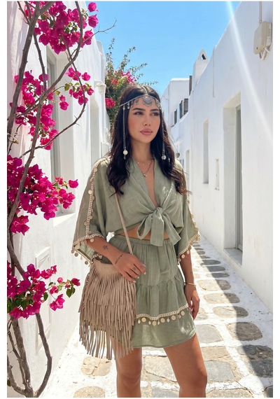 Akdeniz Esintili Pullu Midye İstiridye Deniz Yıldızı Dekoratif Sallantılı Şeritli Bağlamalı Bluz Katlı Mini Etek Sahil Tatil 2li İkili Bohem Doğal Keten Takım Haki Akdeniz Esintili Pullu Midye İstiridye Deniz Yıldızı Dekoratif Sallantılı Şeritli Bağlamalı Bluz Katlı Mini Etek Sahil Tatil 2li İkili Bohem Doğal Keten Takım Haki