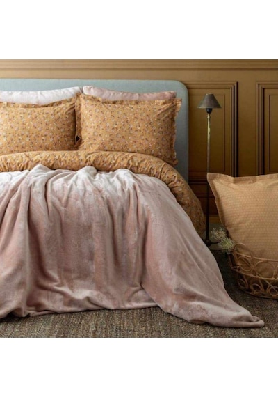 Apricitas Home My Touch Series Çift Kişilik Battaniyeli Nevresim Takımı Pudra