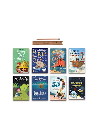 Timaş Çocuk Ayvayı Yedik Müzesi - Çantamdan Fil Çıktı - Melodi - Balino - Nohut Adam Set 8 Kitap
