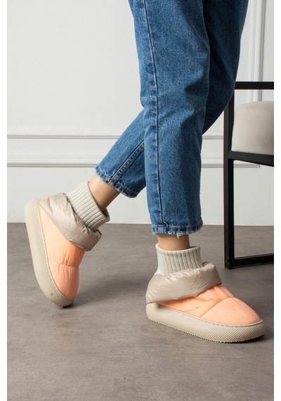 Shoetek Seina Kadın Bot&bootie Bilek Trikolu Paraşüt Kumaş Soman Pembe