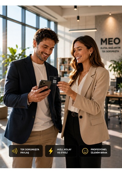 Meo Hello Akıllı Nfc Ve Qr Kodlu Kartvizit