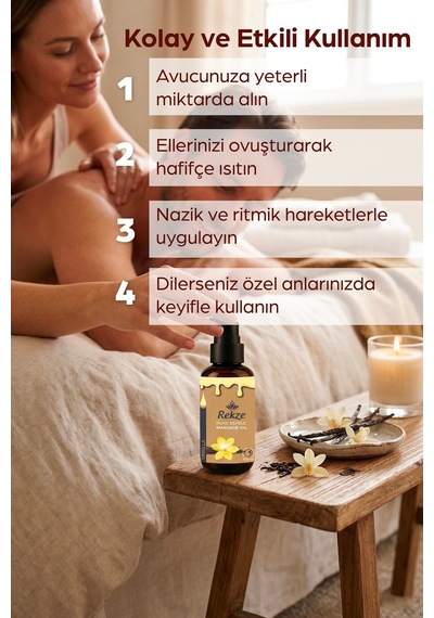 Vanilyalı Aromaterapi Yenilebilir Rahatlatıcı Doğal Masaj Yağı 100 Ml - 635851321