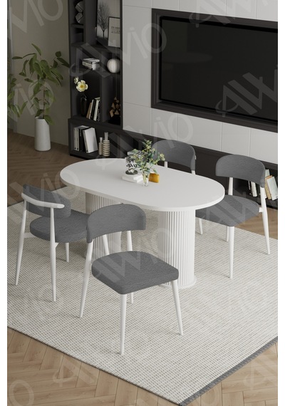 Avvio Lavin Beyaz Bohem Ayak Polo Metal Sandalye 80x140 Mutfak Masa Sandalye Takımı Avvio Lavin Beyaz Bohem Ayak Polo Metal Sandalye 80x140 Mutfak Masa Sandalye Takımı
