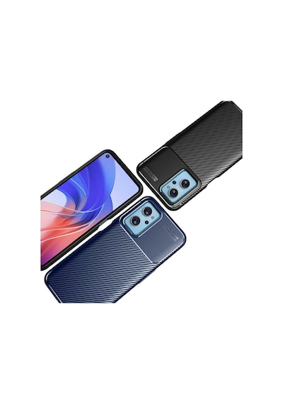 Oppo A76 Kılıf Zore Negro Silikon Kapak Lacivert
