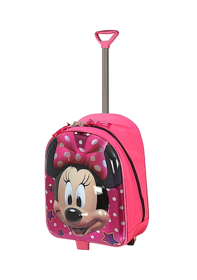 Anaokulu Çocuk Valiz Sırt Çantası Mini Mouse Çekçekli Abs Pembe