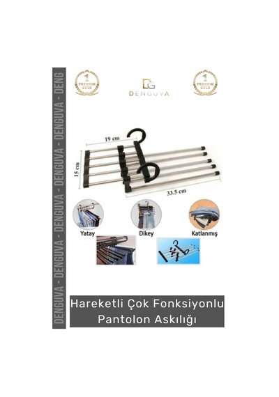 Özel Üretim Dayanıklı Dolap Organizer Hareketli Çok Fonksiyonlu Pantolon Askılığı 5 In 1 Çok Renkli