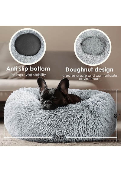 Ayrex Köpek Ve Kedi Yatağı, İç Mekan Kedileri İçin 50,8 Cm Kedi Yatağı, Yavru Ve Yavru Kedi İçin Sakinleştiric