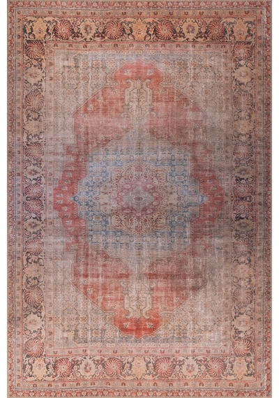 Folk Vintage Desenli Dokuma Taban Dekoratif Rustik Halı Ba 35