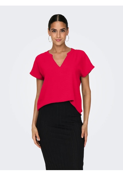 Jdy Jdylion Life S/s Top Wvn Noos Kadın Bluz 15249287 Kırmızı
