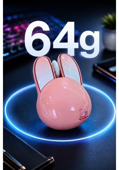 Fare Çeşidi Optik Cihaz Ofis Gereci Kablosuz Tavşan Kulaklı Sessiz Mouse Tm21 Mavi Kablosuz Fare