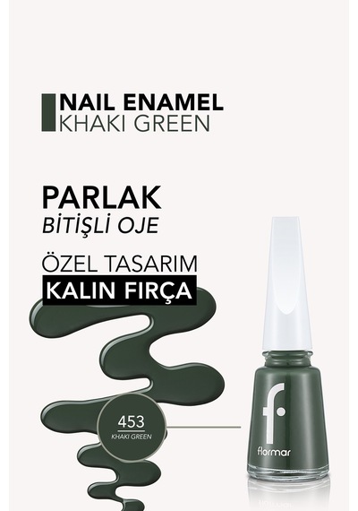 Flormar Fne Oje - 453 Khaki Greennew