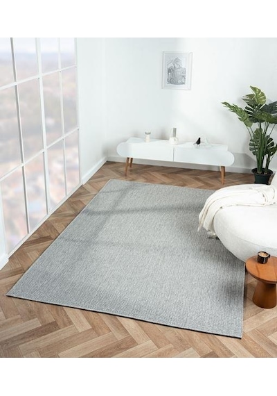 Çam Halı Sisal Tb003a Gri Modern Desen Jüt Makine Halısı