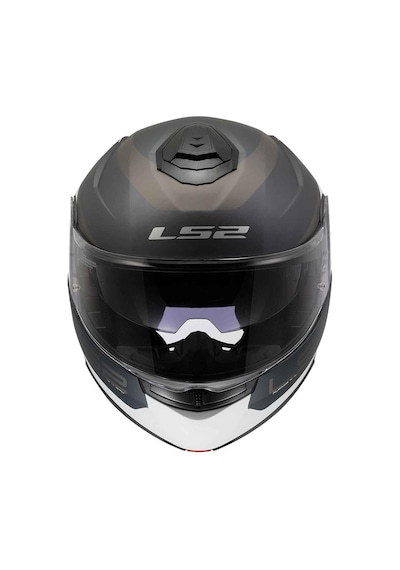 Ls2 Strobe 2 Victory Çene Açılır Kask Mat Titanyum - Beyaz - Mavi