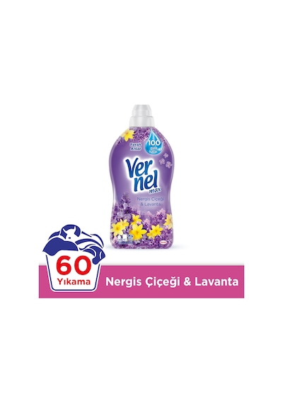 Vernel Max Konsantre Çamaşır Yumuşatıcısı Nergis Çiçeği & Lavanta 1440 ML